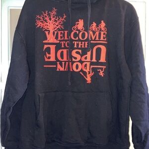 Unisex Hoodie with Red Stranger Things Print